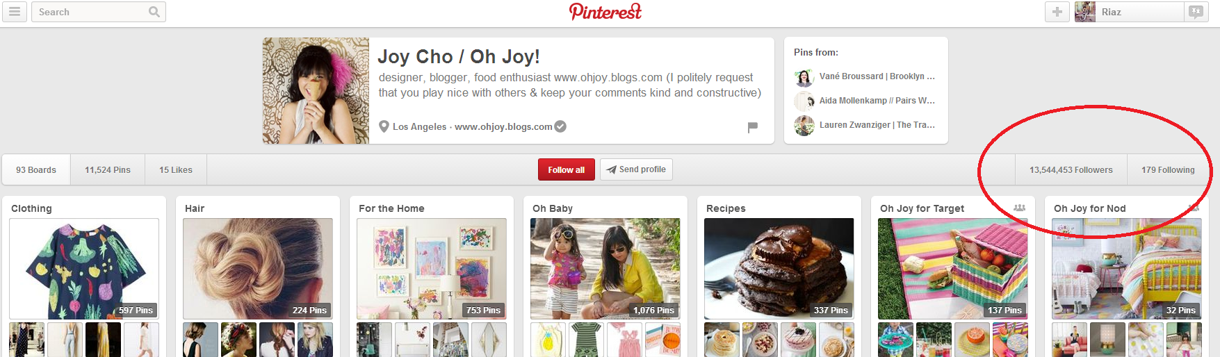 find people on pinterest