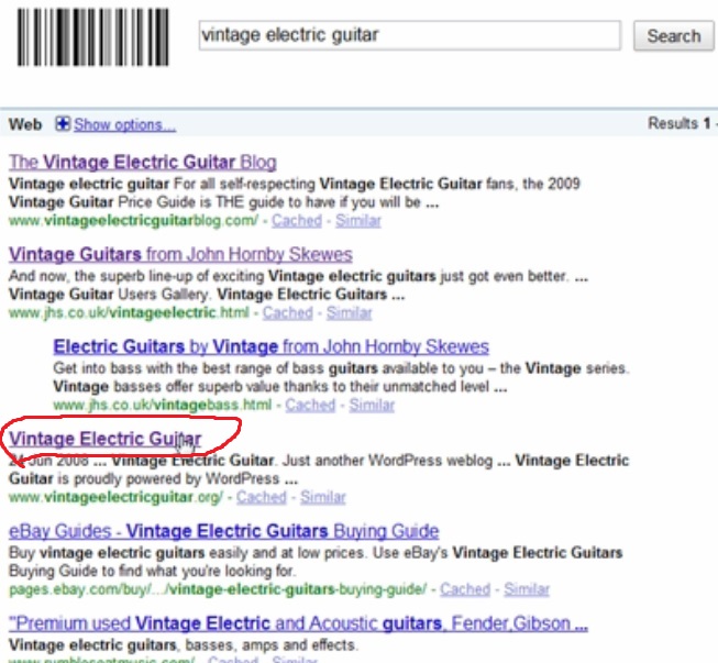 vintage electric guitar Google search results 2014