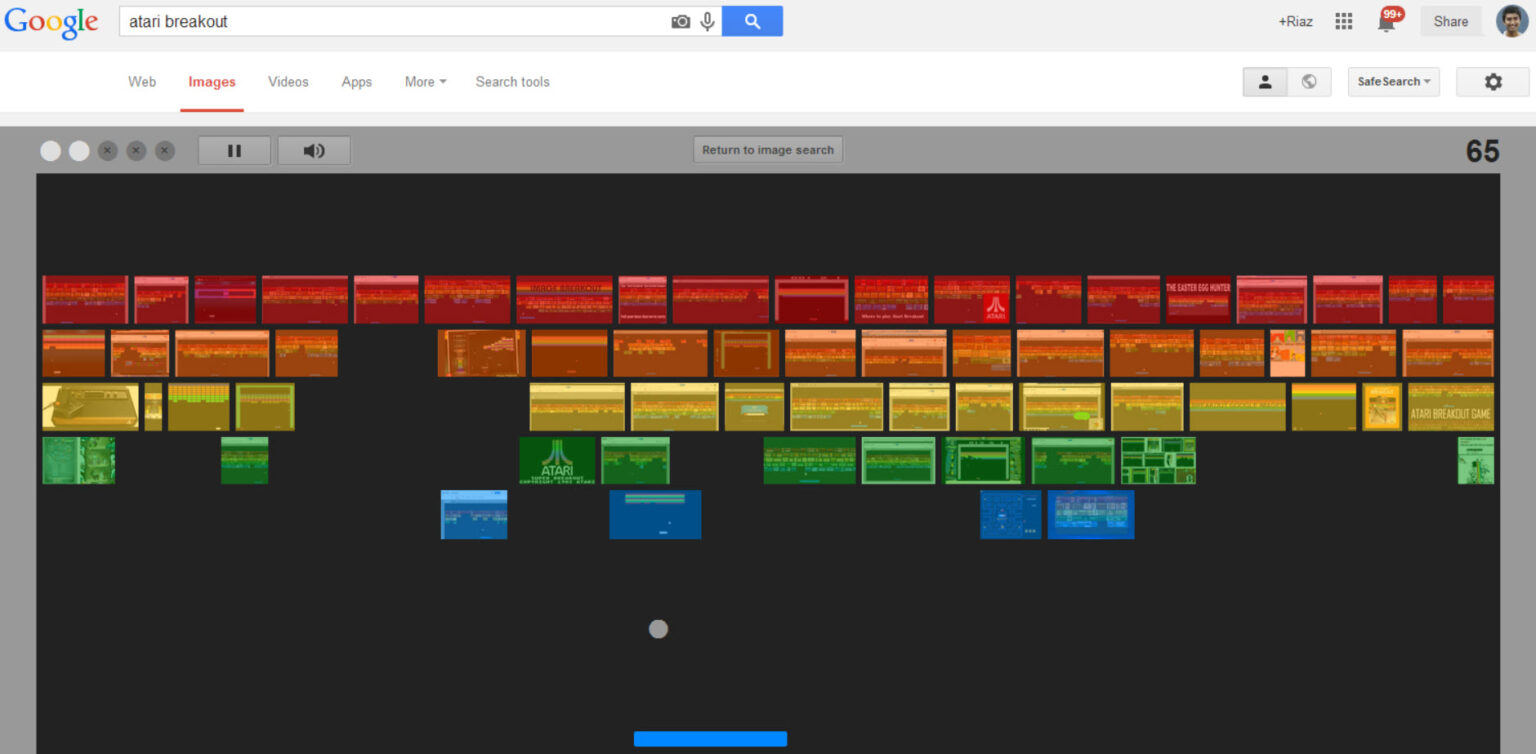 Atari Breakout Google Trick