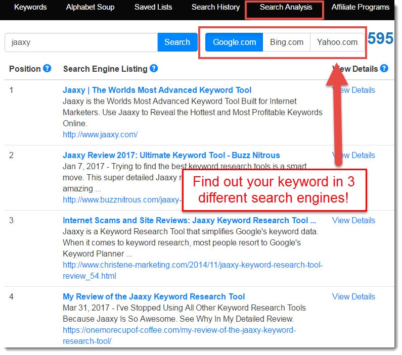 Jaaxy search analysis-min