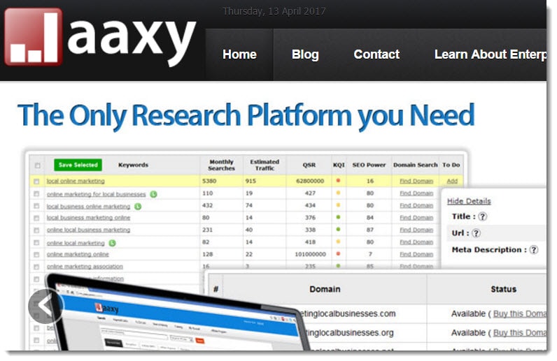 jaaxy homepage