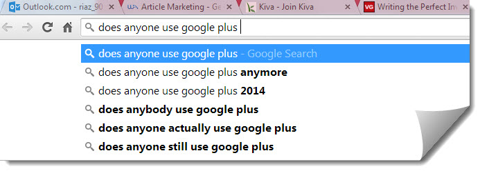 Google instant for Does anyone use Google plus