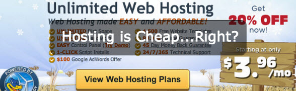 hosting is cheap