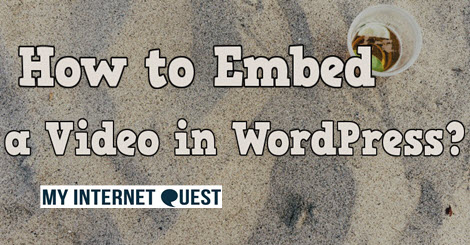 how to embed a video in wordpress