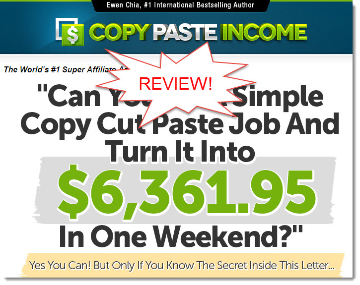 copy paste income home page