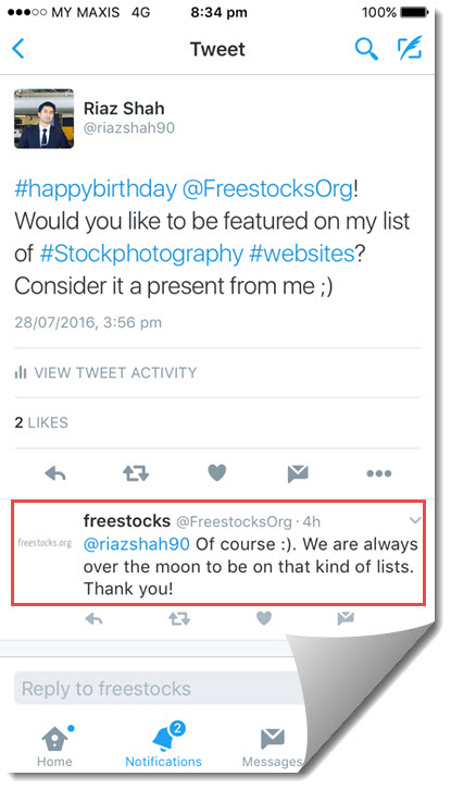 freestocks reply on twitter