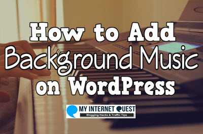 how to add background music on wordpress