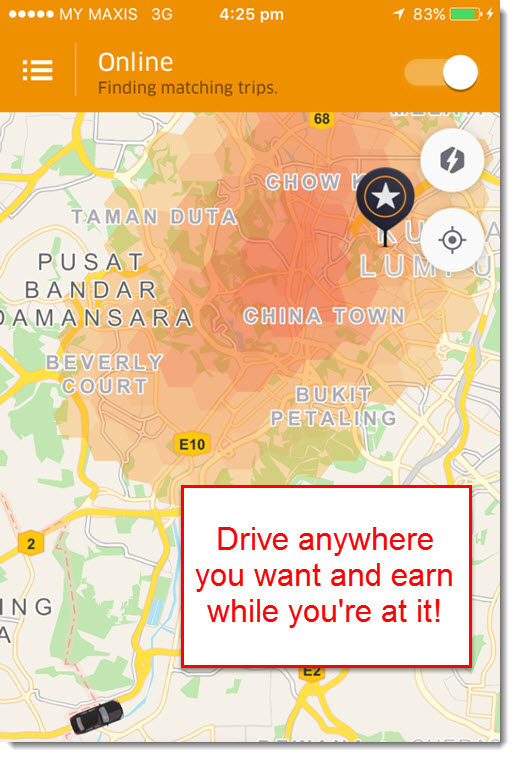 Uber set destination