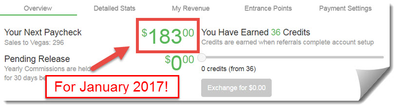 January 2017 Wealthy Affiliate commissions