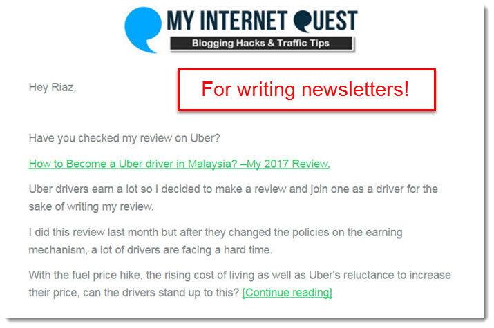 newsletter email template my internet quest