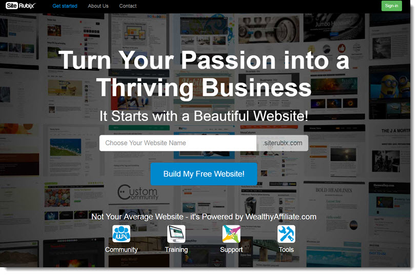 SiteRubix homepage