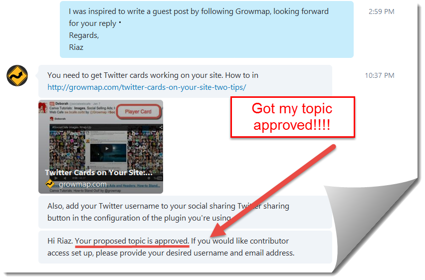 guest post topic approved