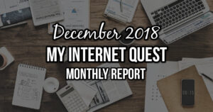 December 2018 monthly report cover