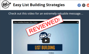 Easy Listbuilding Strategies reviewed by My Internet Quest