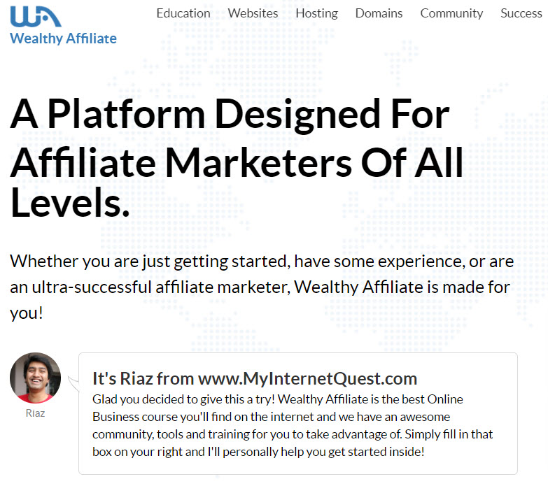 Wealthy Affiliate Home Page 2