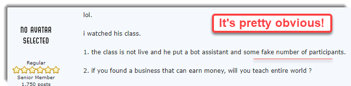 fake webinar with bots