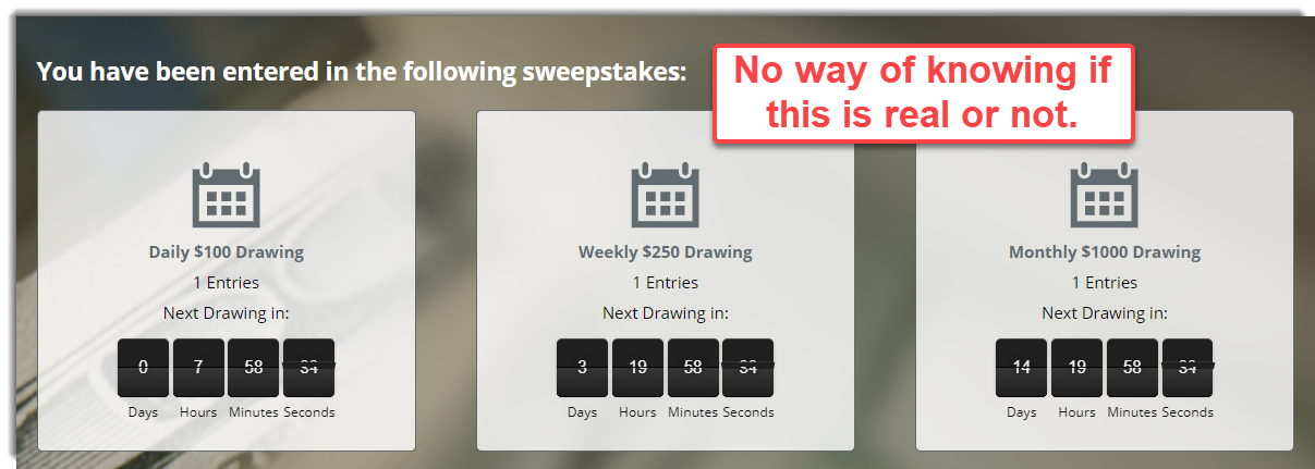 shady sweepstakes