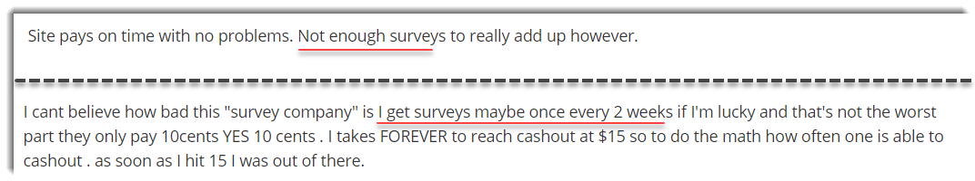 Lack of Surveys Paidviewpoint complaints