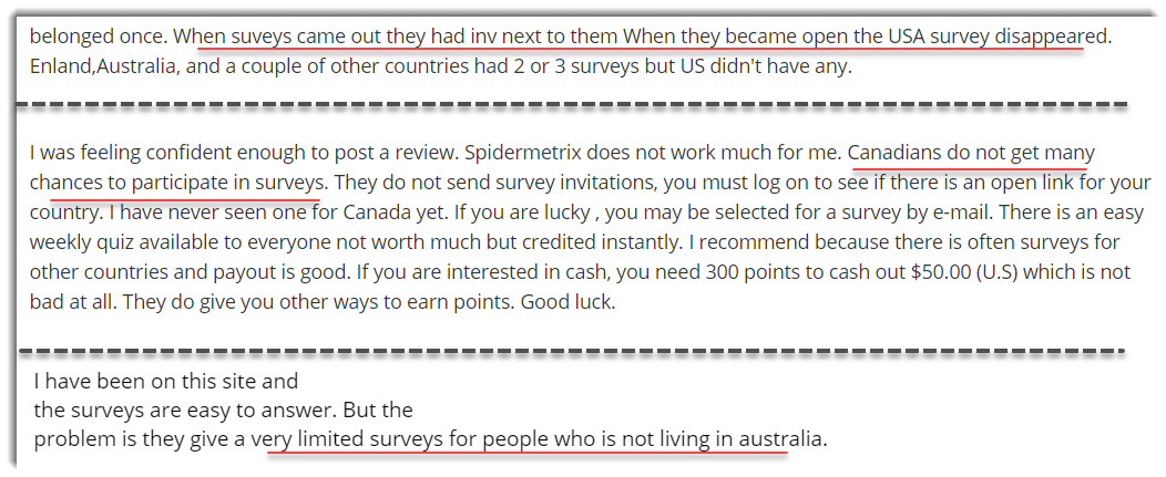 Lack of surveys on SpiderMetrix Complaints