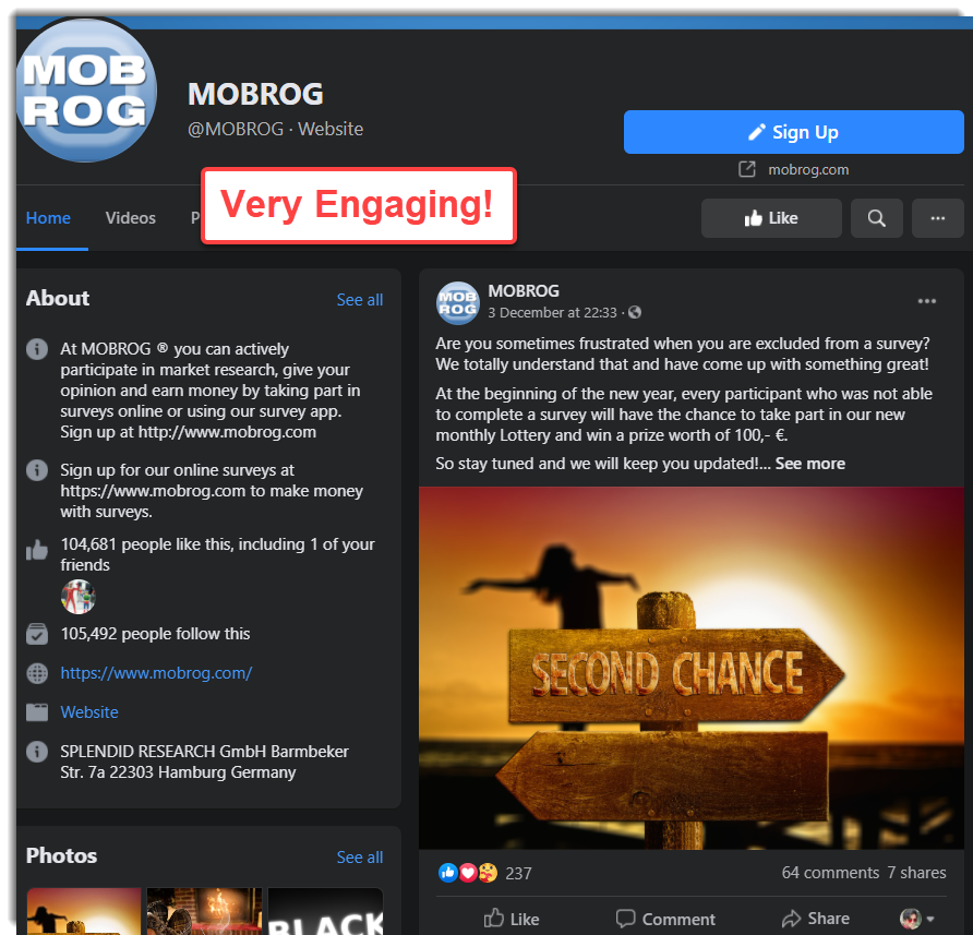 Mobrog Facebook Page