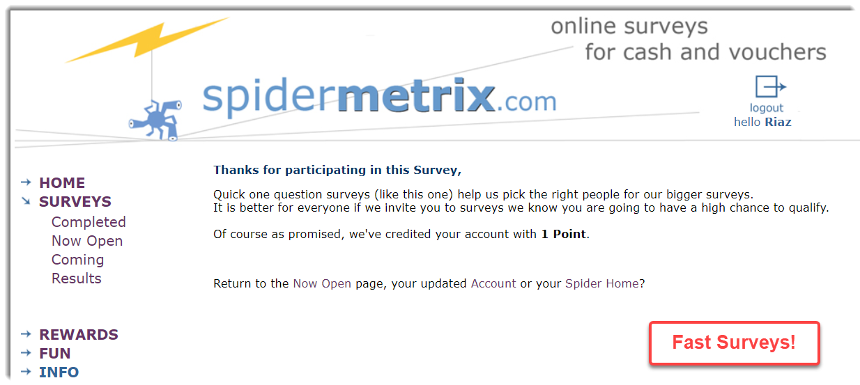 Quick Surveys at SpiderMetrix