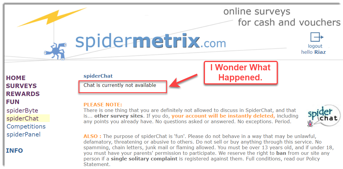 SpiderChat SpiderMetrix closed