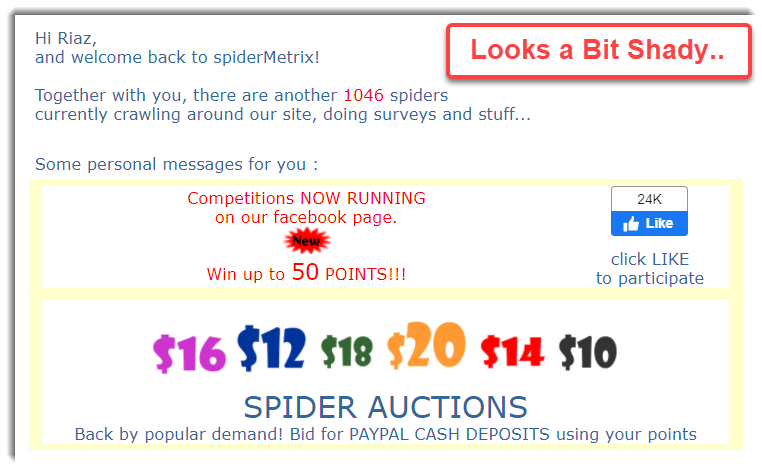 Very old website Home Page SpiderMetrix